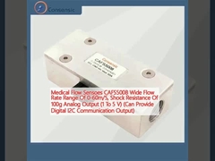 سنسورهای جریان پزشکی CAFS5008 محدوده گسترده جریان 0-60m / S ، مقاومت در برابر شوک 100g خروجی آنالوگ (1 تا 5 ولت) (می تواند خروجی ارتباطات دیجیتال I2C را ارائه دهد)